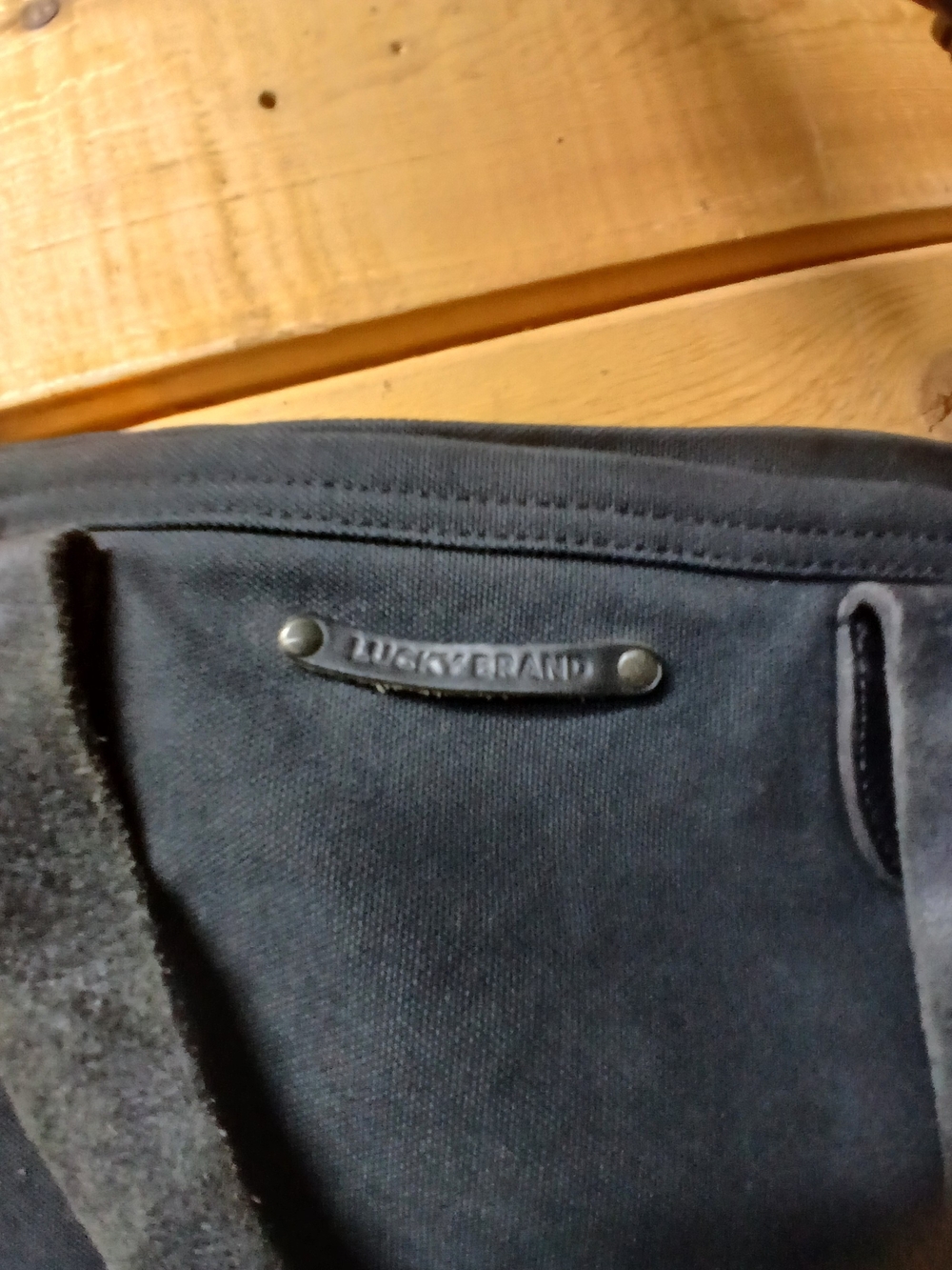Lucky Brand Black Suede Hobo Tote - Picture 2 of 2
